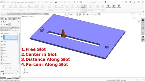 Solidworks Slot Dimensao