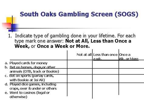 South Oaks Gambling Screen Wiki