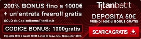 Titanbet Poker Codice Bonus