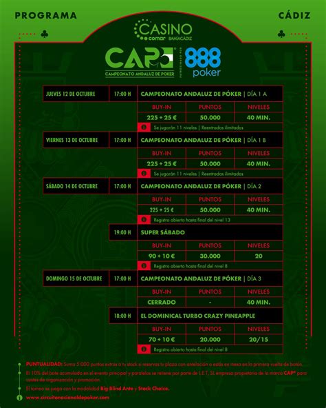 Torneos De Poker De Casino Bahia Cadiz