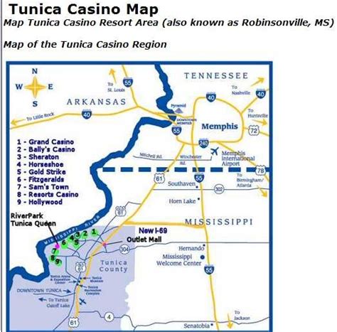 Tunica Mississippi Casino Mapa