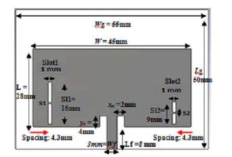 Um Projeto De Reconfiguravel Retangular Microstrip Slot De Antenas Patch